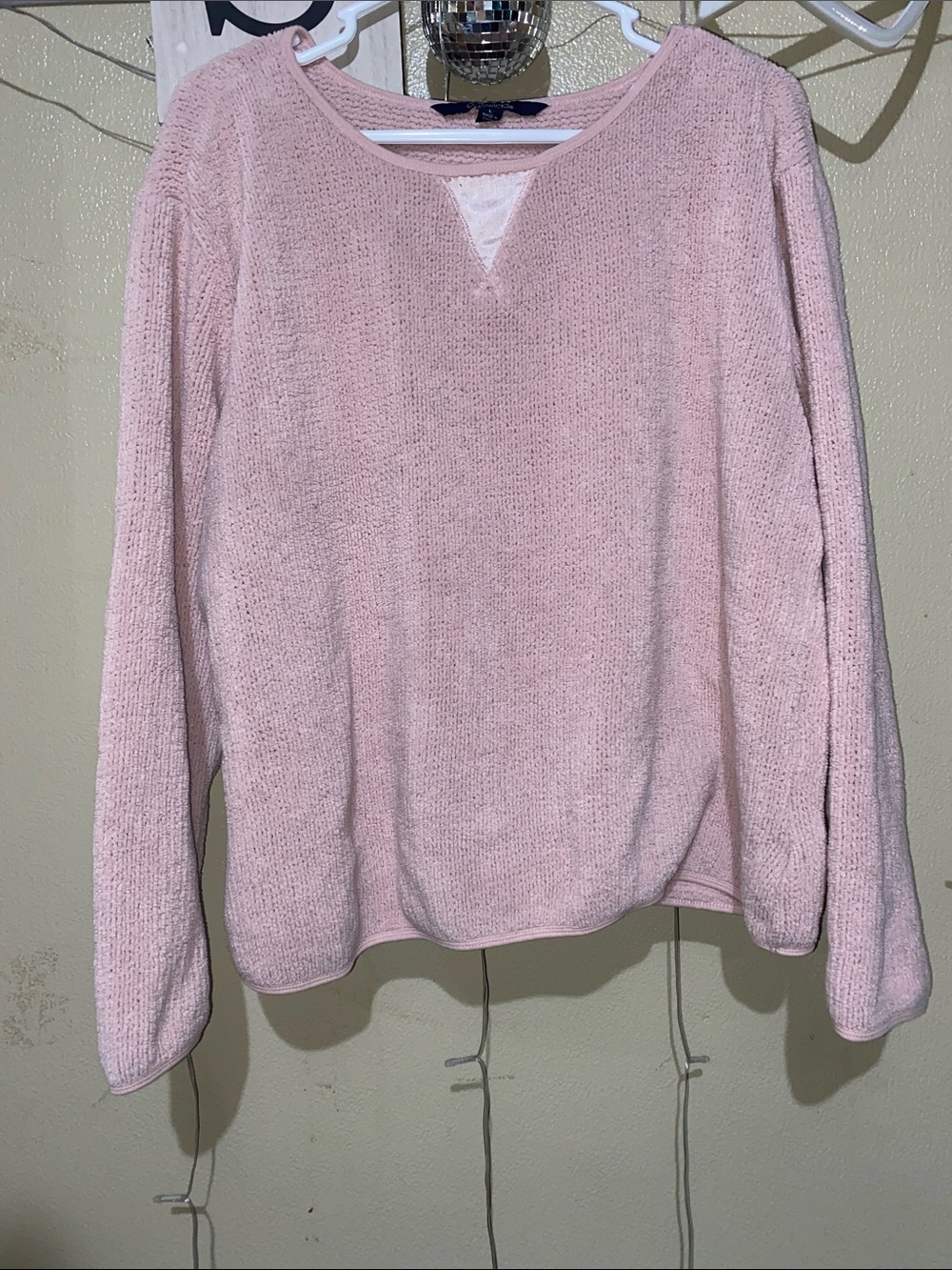 Chadwicks Light Pink Scoop-Neck Knit Sweater